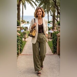 Sag Harbor Woven Straw Wicker Faux Leather Rattan Purse